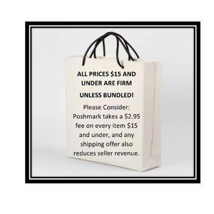 All Items $15 and under are FIRM Unless Bundled!